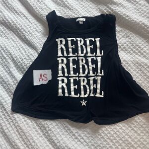 Rebel Black/white Tank Top
